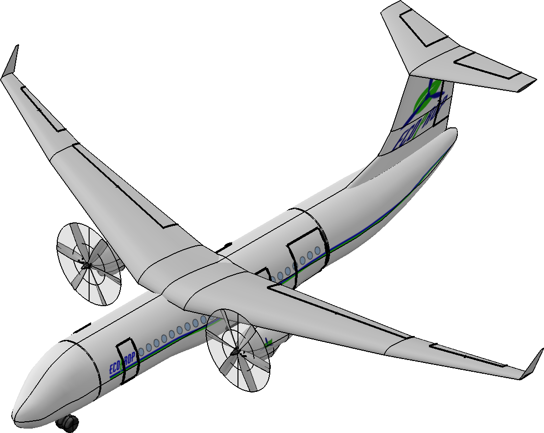 3D model of an airplane design