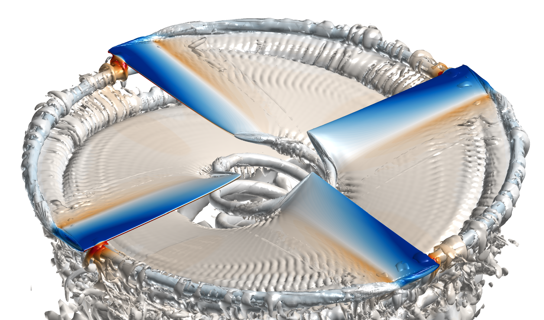 Computer generated image showing computational fluid dynamics