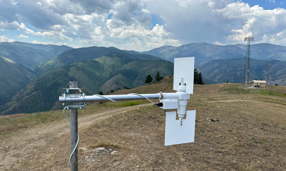 Wind sensor prototype outdoors in Alaska