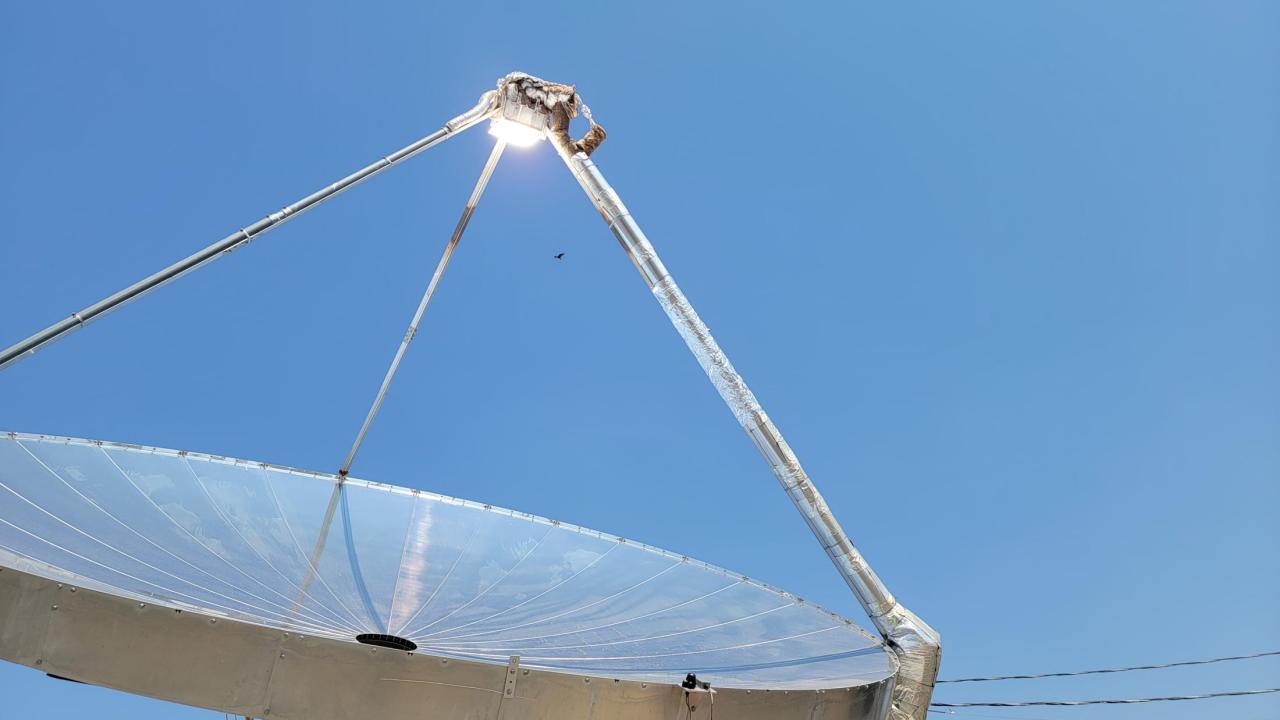 uc davis vinod narayanan doe seto project solar thermal power reciever renewable industrial energy