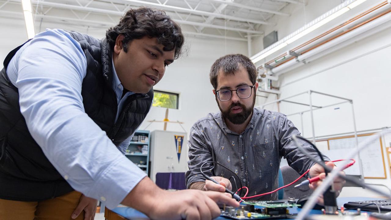 Two people in lab